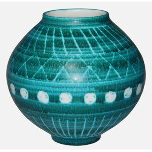 Aerin Calinda Moon Vase Deco Rimini Green Made in Italy